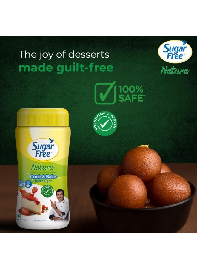 Sugar Free Natura Zero Calorie Sugar Substitute Cook & Bake Diet Sugar 220G - Image 4